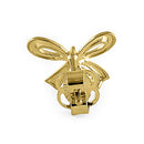 Solid 14K Yellow Gold Bow CZ Earrings