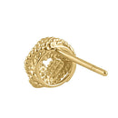 Solid 14K Yellow Gold Beaded Love Knot Earrings