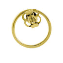 Solid 14K Yellow Gold Dainty Simple Circle Earrings