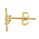 Solid 14K Yellow Gold Bow Earrings