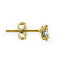 .34 ct Solid 14K Yellow Gold 3.5MM Round CZ Earrings