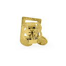 Solid 14K Yellow Gold Music Notes Earrings