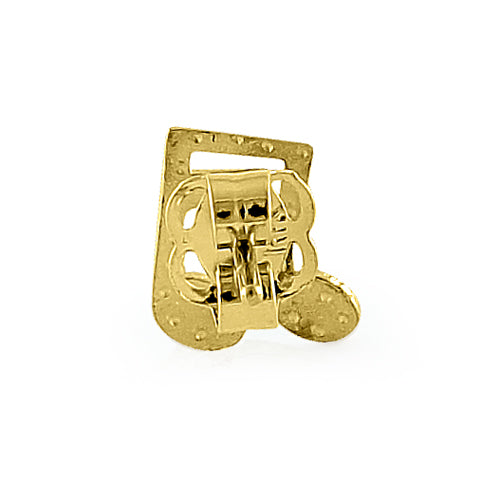 Solid 14K Yellow Gold Music Notes Earrings