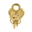 Solid 14K Yellow Gold Key To My Heart Earrings