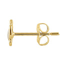 Solid 14K Yellow and White Gold Butterfly Earrings