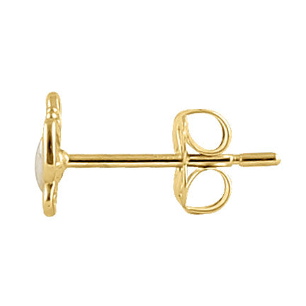 Solid 14K Yellow and White Gold Butterfly Earrings