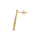 Solid 14K Yellow Gold Drop CZ Earrings