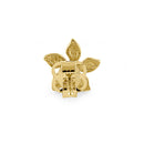 Solid 14K Yellow Gold Pinwheel Flower Earrings