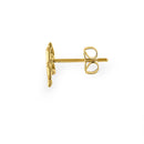 Solid 14K Yellow Gold Twin Dolphin Earrings