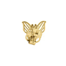 Solid 14K Yellow Gold Mystic Butterfly Earrings