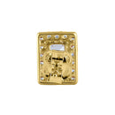 .6 ct Solid 14K Yellow Gold Halo Baguette Straight CZ Earrings