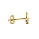 .22 ct Solid 14K Yellow Gold Jumping Dolphin Earrings