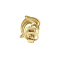 .22 ct Solid 14K Yellow Gold Jumping Dolphin Earrings