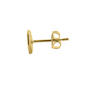 Solid 14K Yellow Gold Hexagon Pave CZ Earrings