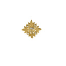 .22 ct Solid 14K Yellow Gold Round Star CZ Stud Earrings