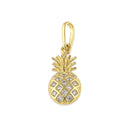 Solid 14K Gold Pineapple CZ Pendant