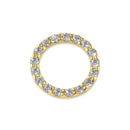 Solid 14K Gold 8mm CZ Halo Circle Pendant