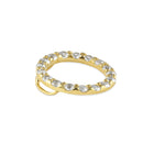 Solid 14K Gold 8mm CZ Halo Circle Pendant