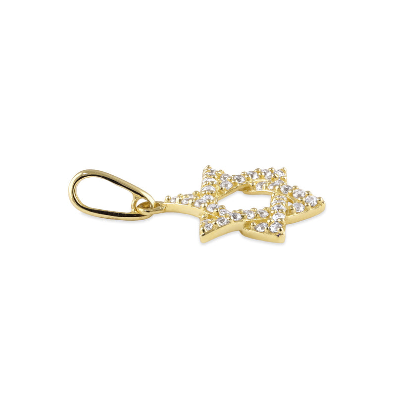 Solid 14K Gold Star of David Pendant
