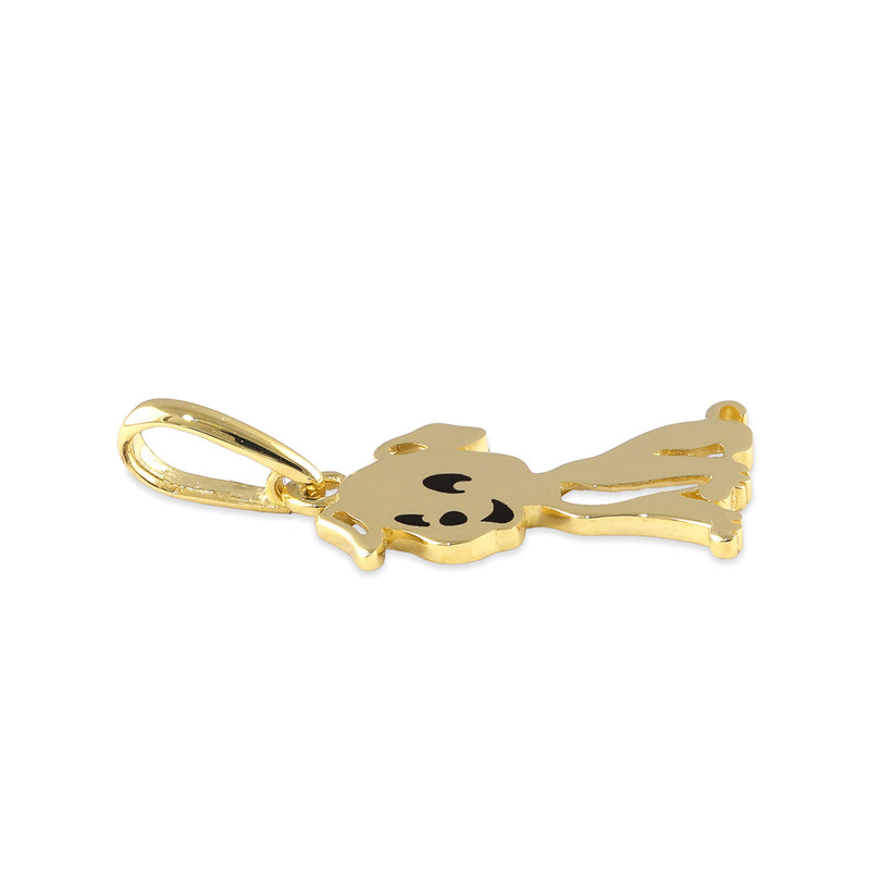 Solid 14K Gold Puppy Dog Pendant