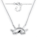 Sterling Silver Sun Wave Necklace