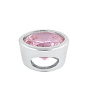 Sterling Silver Round Pink CZ Pendant
