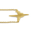 Sterling Silver Yellow Gold Plated Heartbeat Necklace