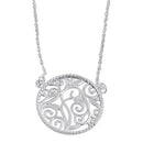 Sterling Silver Circle Filigree Necklace