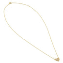 Solid 14K Gold Puffy Heart Diamond Necklace