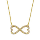 Solid 14K Gold Infinite Love Diamond Necklace