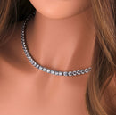 Sterling Silver 5mm Cubic Zirconia Tennis Necklace