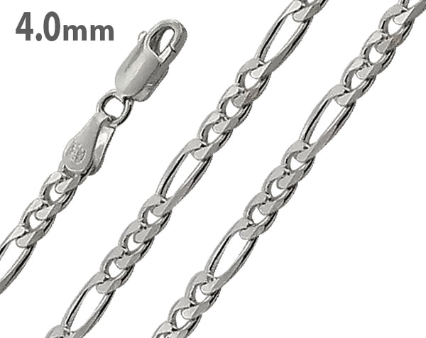 Sterling Silver Figaro Chain 4mm