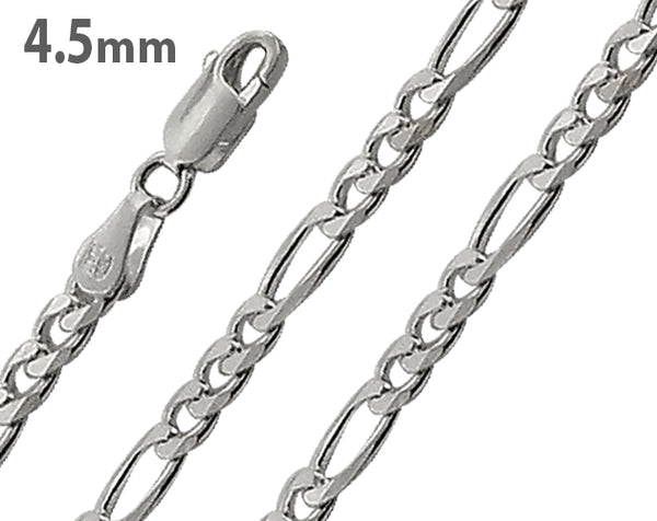 Sterling Silver Figaro Chain 4.5mm