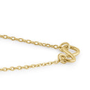 Solid 14K Yellow Gold Trendy Infinity Necklace