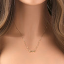 Solid 14K Yellow Gold Love Necklace