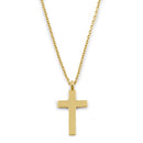 Solid 14K Yellow Gold Cross Necklace