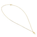 Solid 14K Yellow Gold Triangle Necklace