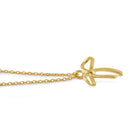 Solid 14K Yellow Gold Bow Necklace