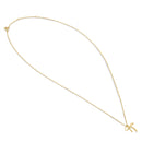 Solid 14K Yellow Gold Bow Necklace