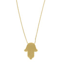 Solid 14K Gold Hand Painted Hamsa Necklace