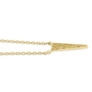 Solid 14K Gold Diamond Cut Triangle Necklace