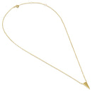 Solid 14K Gold Diamond Cut Triangle Necklace