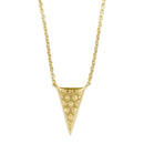 Solid 14K Gold Diamond Cut Triangle Necklace