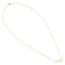 Solid 14K Yellow Gold Elegant Curve CZ Necklace