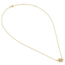 Solid 14K Gold Snowflake with Clear CZ Necklace