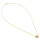 Solid 14K Gold Layered Heart with Clear CZ Necklace