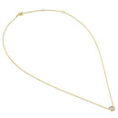 Solid 14K Gold 5.0mm Round Clear CZ Necklace