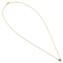 Solid 14K Yellow Gold Round Halo CZ Necklace