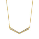 Solid 14K Chevron CZ Necklace