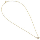 Solid 14K Gold Flower CZ Necklace